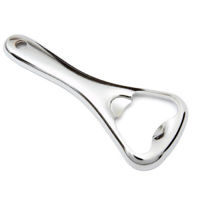 Close up of kitchen bottle opener on white background with clipping path